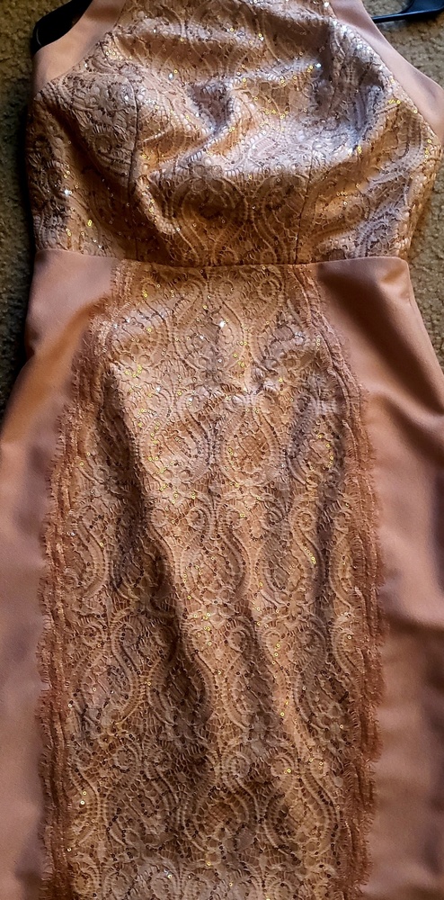 Special occasion champagne colored dress